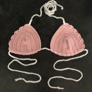 Crochet bathing suit top